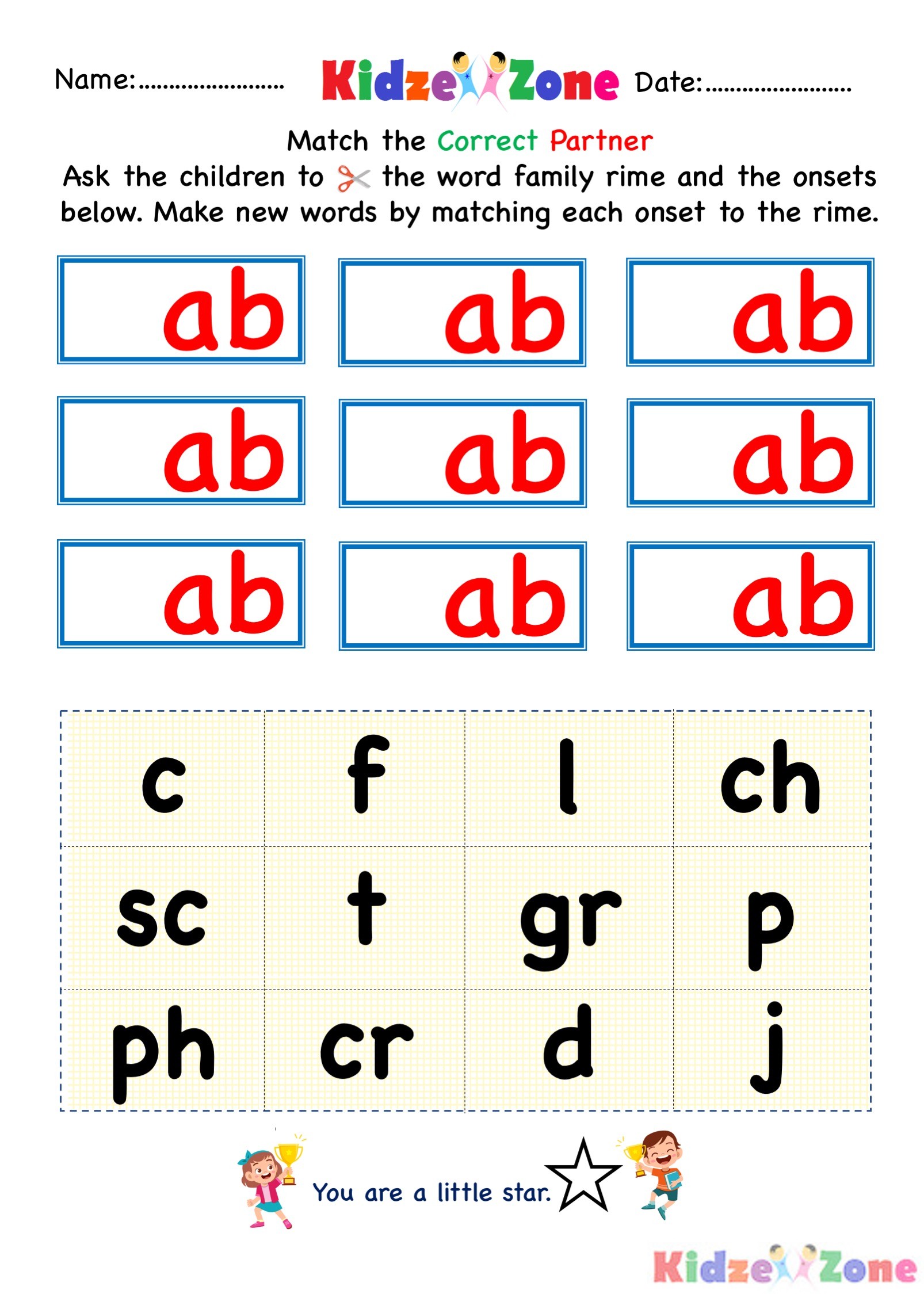 ad word family - One stop for reading, writing and activity worksheets