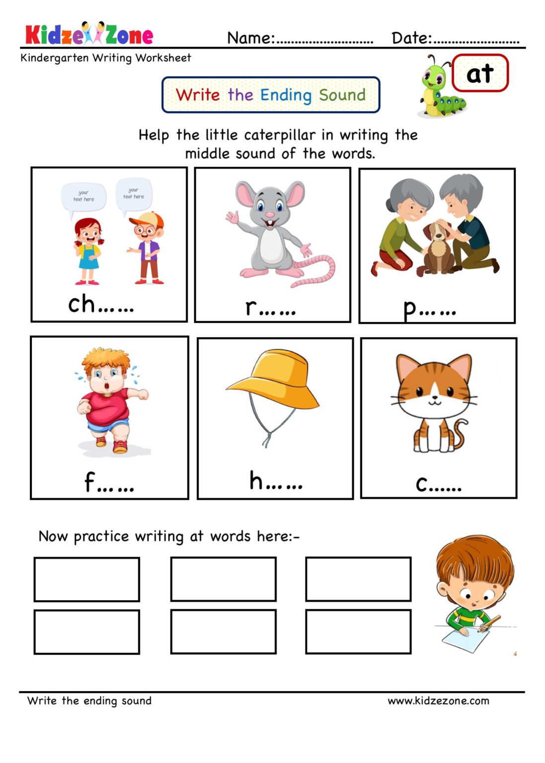 at word family ending sound worksheet - KidzeZone