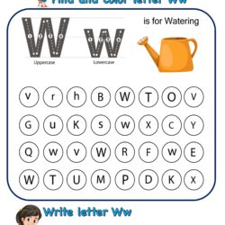 Kindergarten Letter W Worksheets