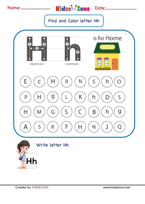 Free Printable Letter H Worksheets For Kindergarten
