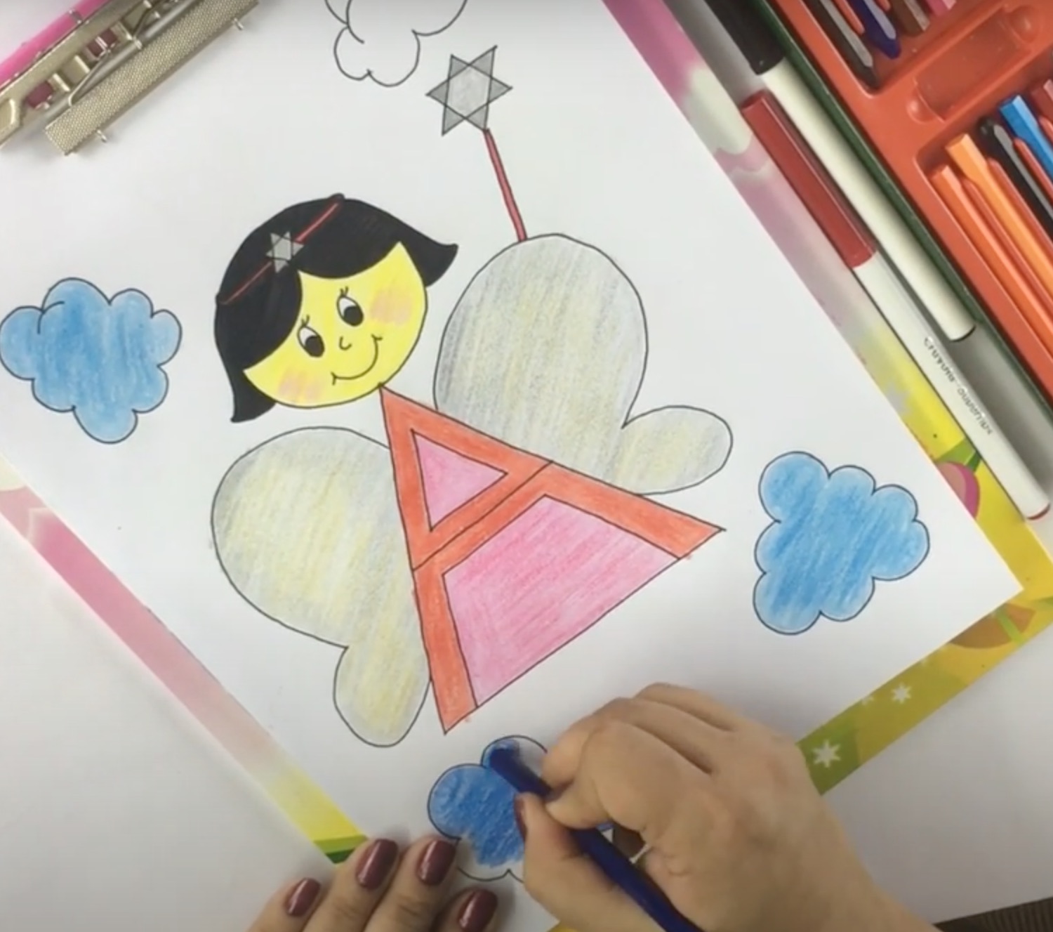 angel drawings in pencil for kids