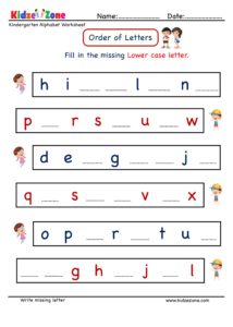 kindergarten letter worksheets write missing letter