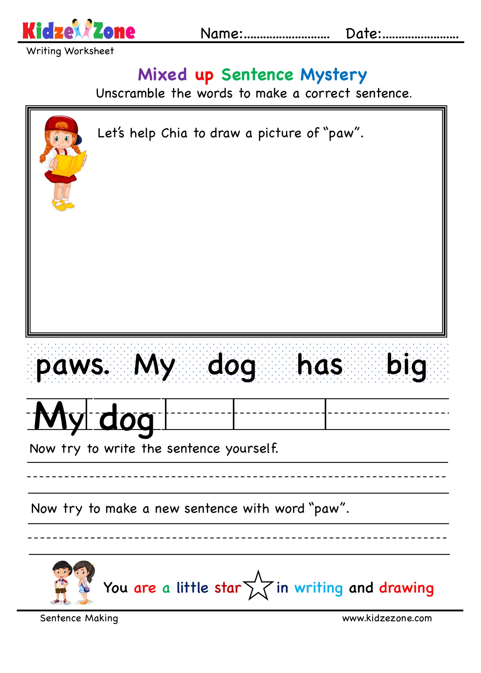 kindergarten-worksheets-aw-word-family-unscramble-words