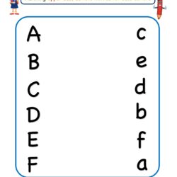 Preschool Letter Matching Worksheet : Match Uppercase to lowercase A to Z
