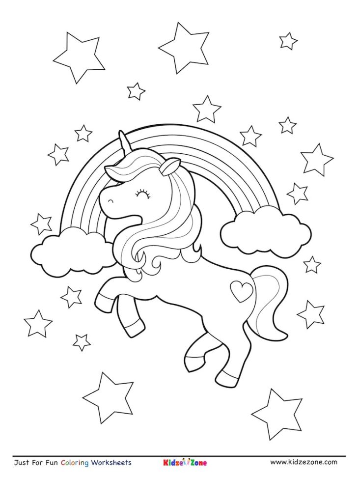 free printable unicorn coloring page