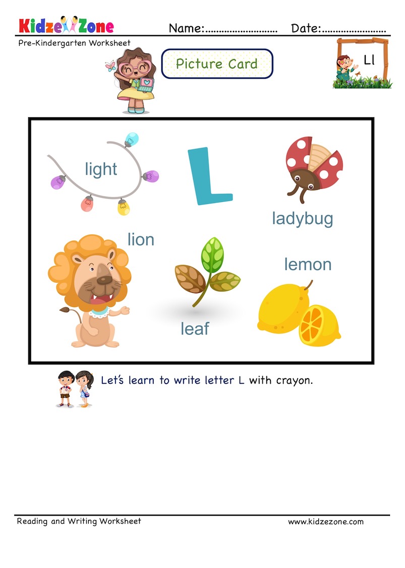Letter L Words For Toddlers