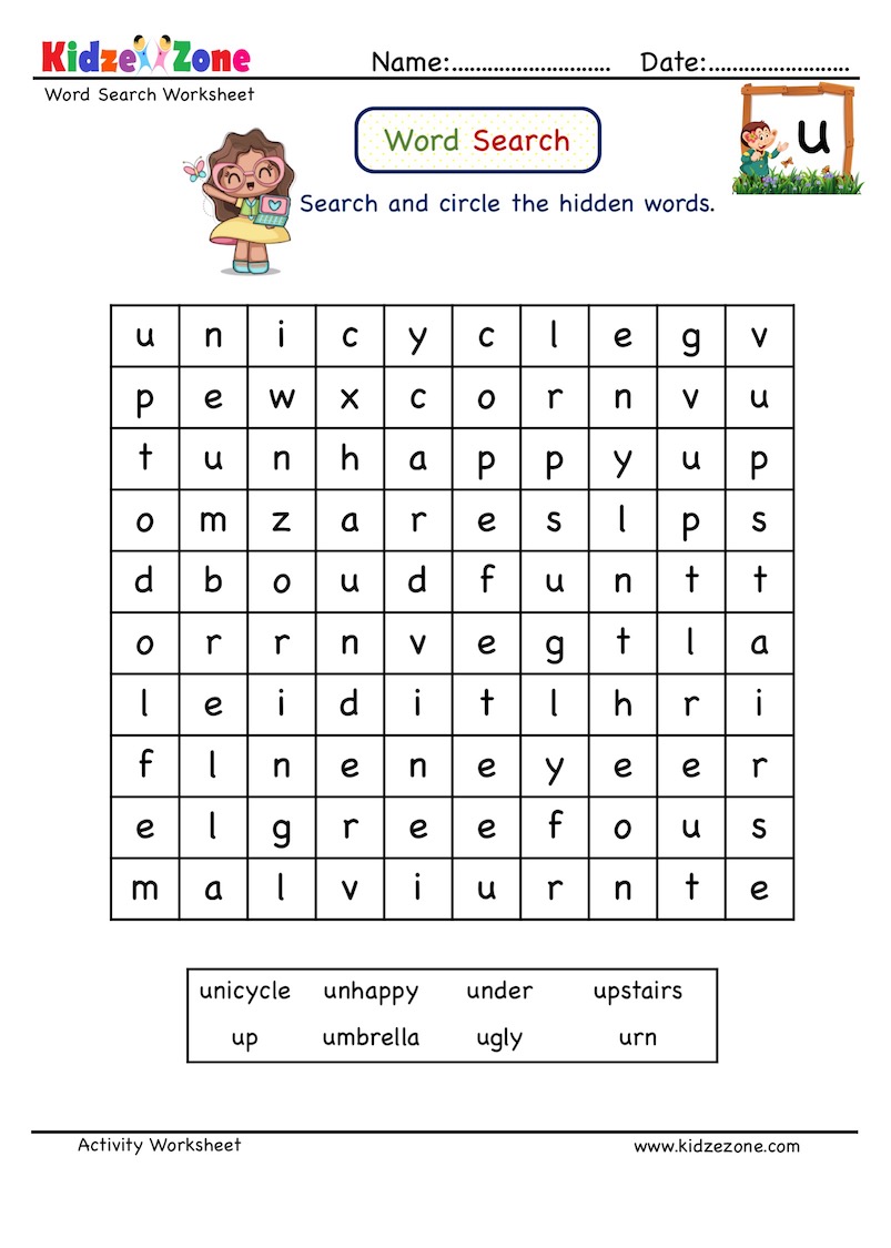 word-search-worksheet-letter-u-words-kidzezone