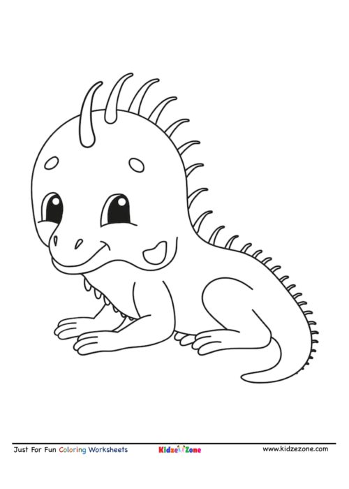 Tuatara Coloring Page - KidzeZone