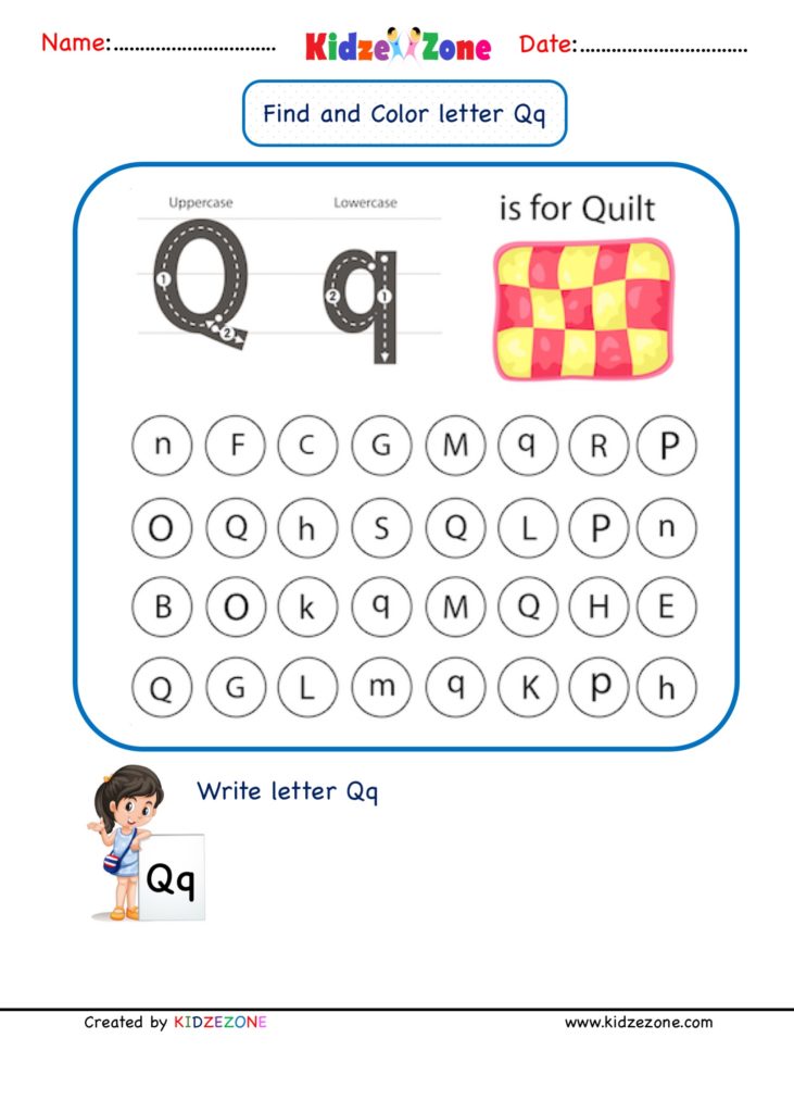 English For Kids Step By Step October 2020 Letter Q Coloring 