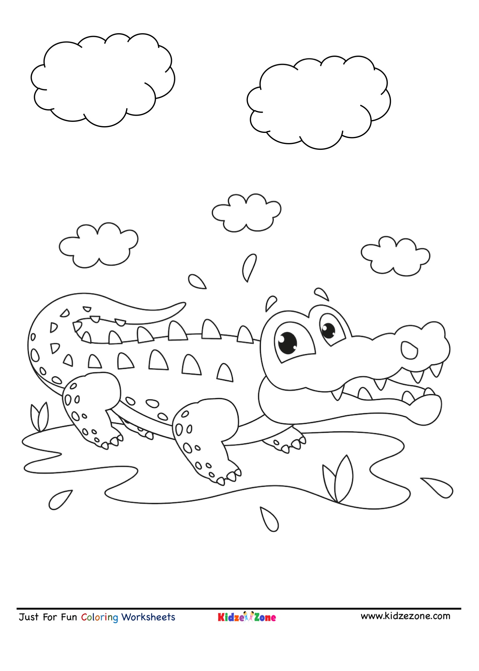 cute alligator coloring pages