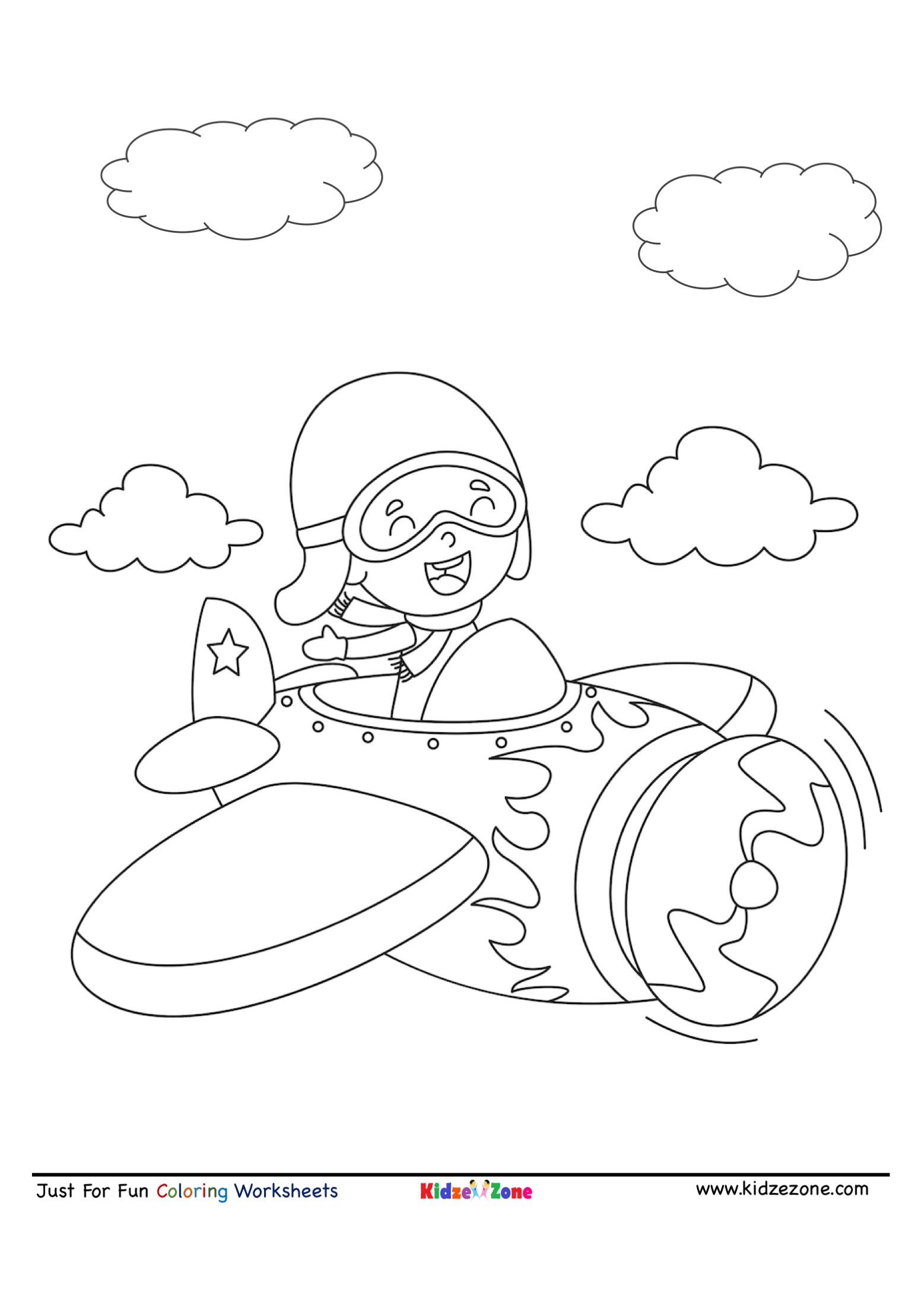 flying aeroplane drawing