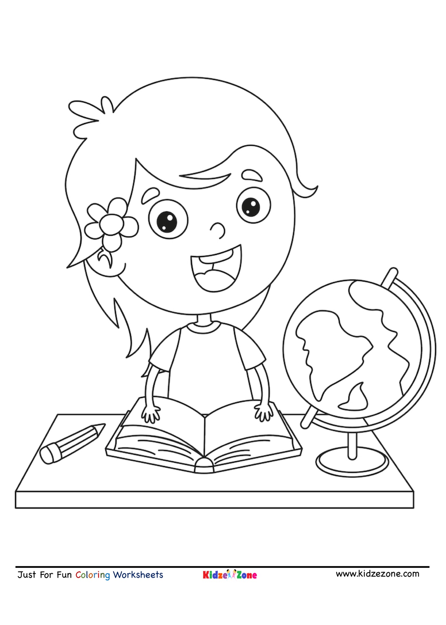studying coloring pages