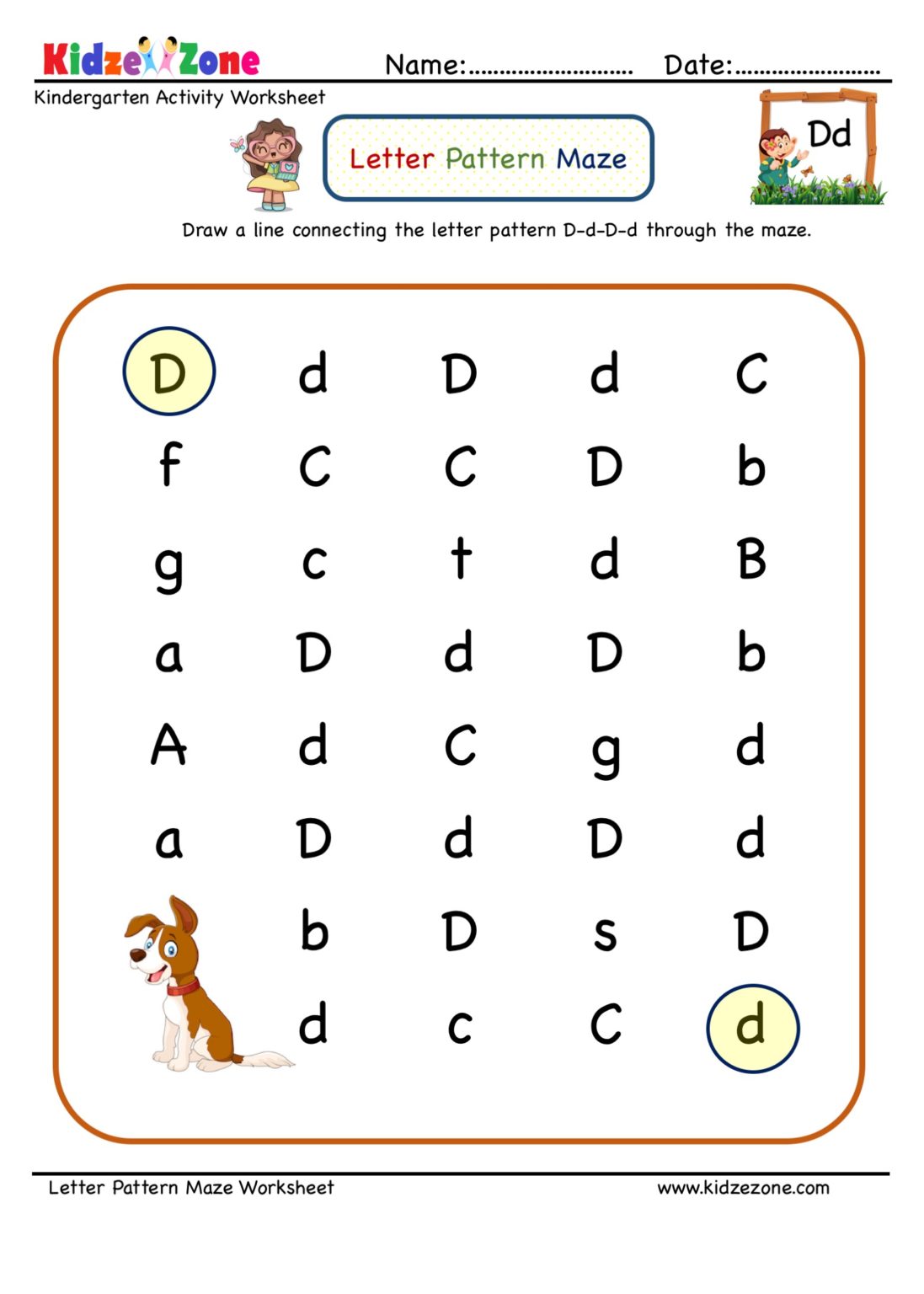 letter-d-maze-worksheet-kidzezone