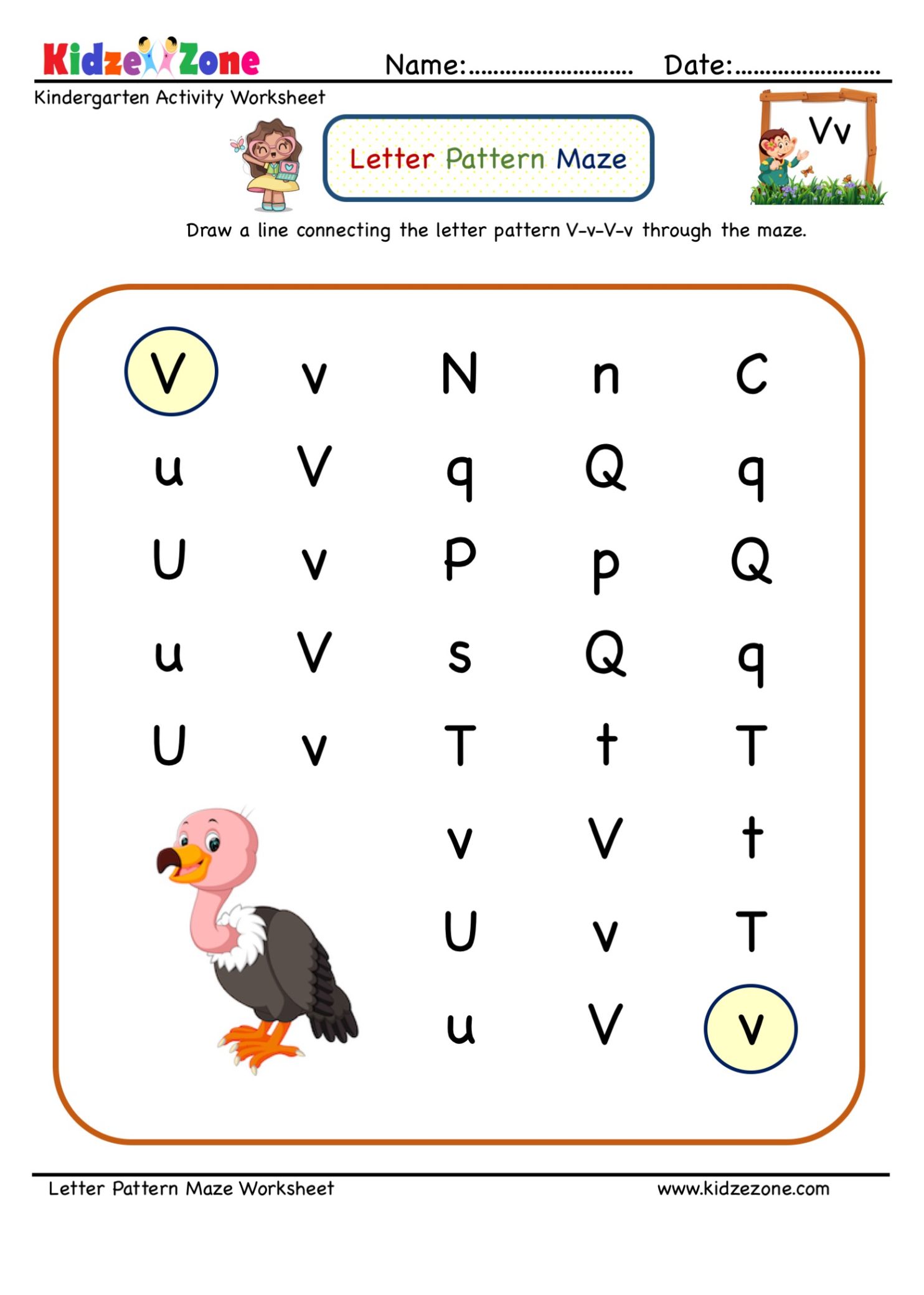 letter-v-maze-worksheet-kidzezone