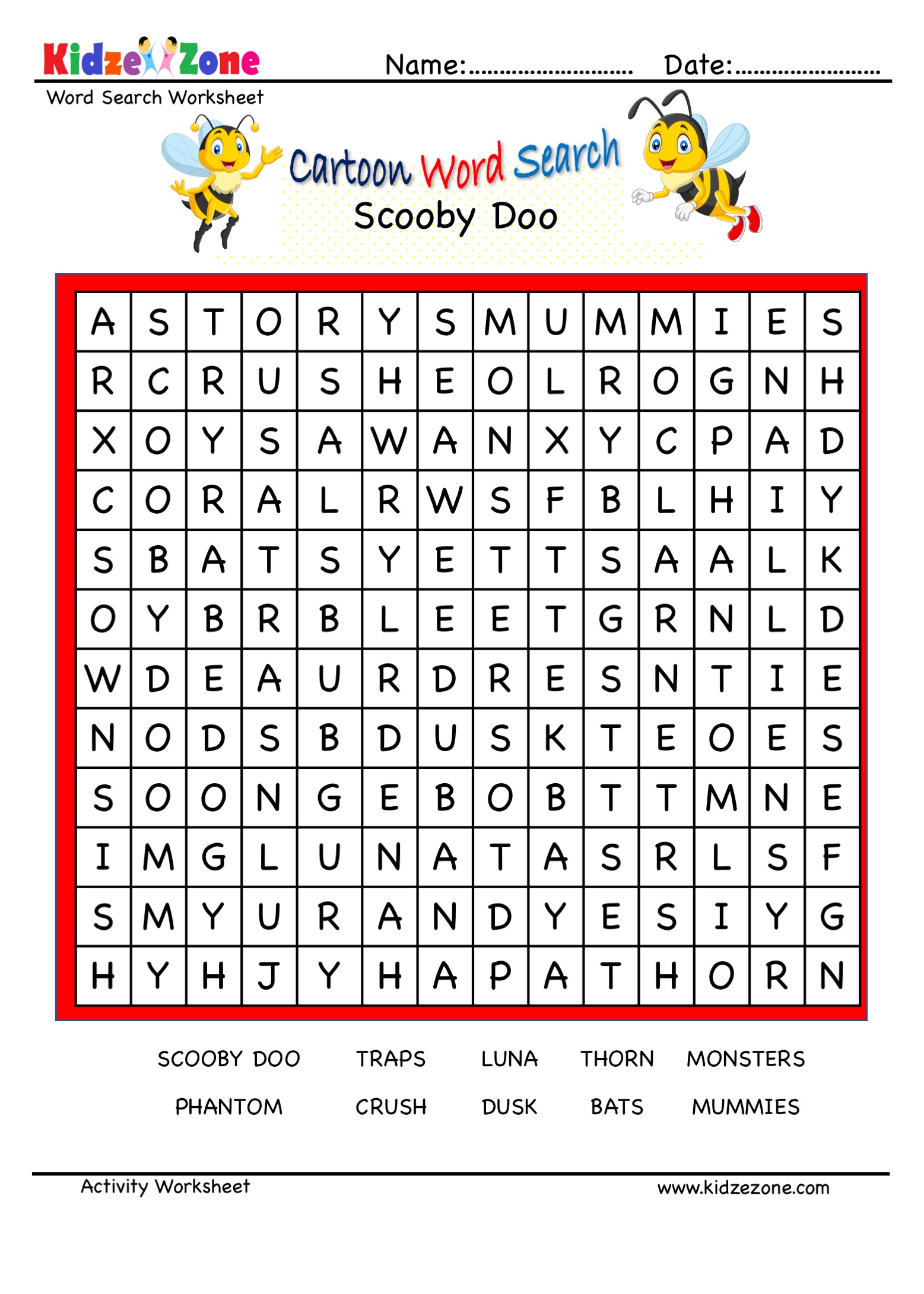english-worksheets-scooby-doo