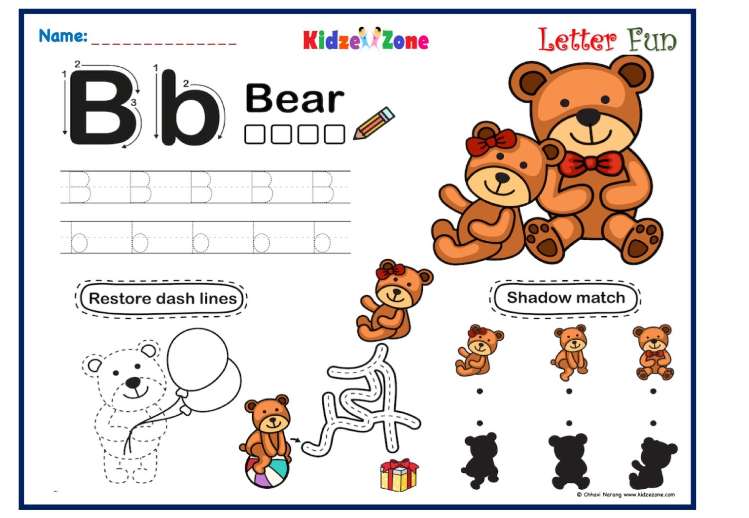 Letter A Fun Activity Worksheet - KidzeZone