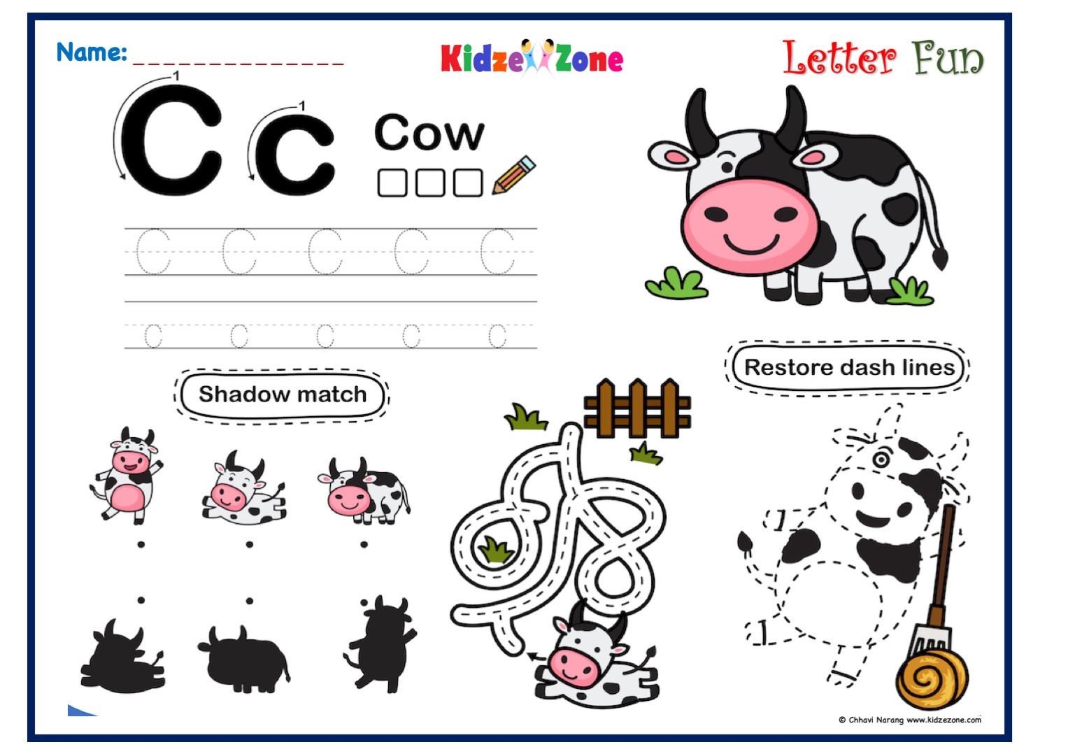 Letter C Fun Activity Worksheet KidzeZone