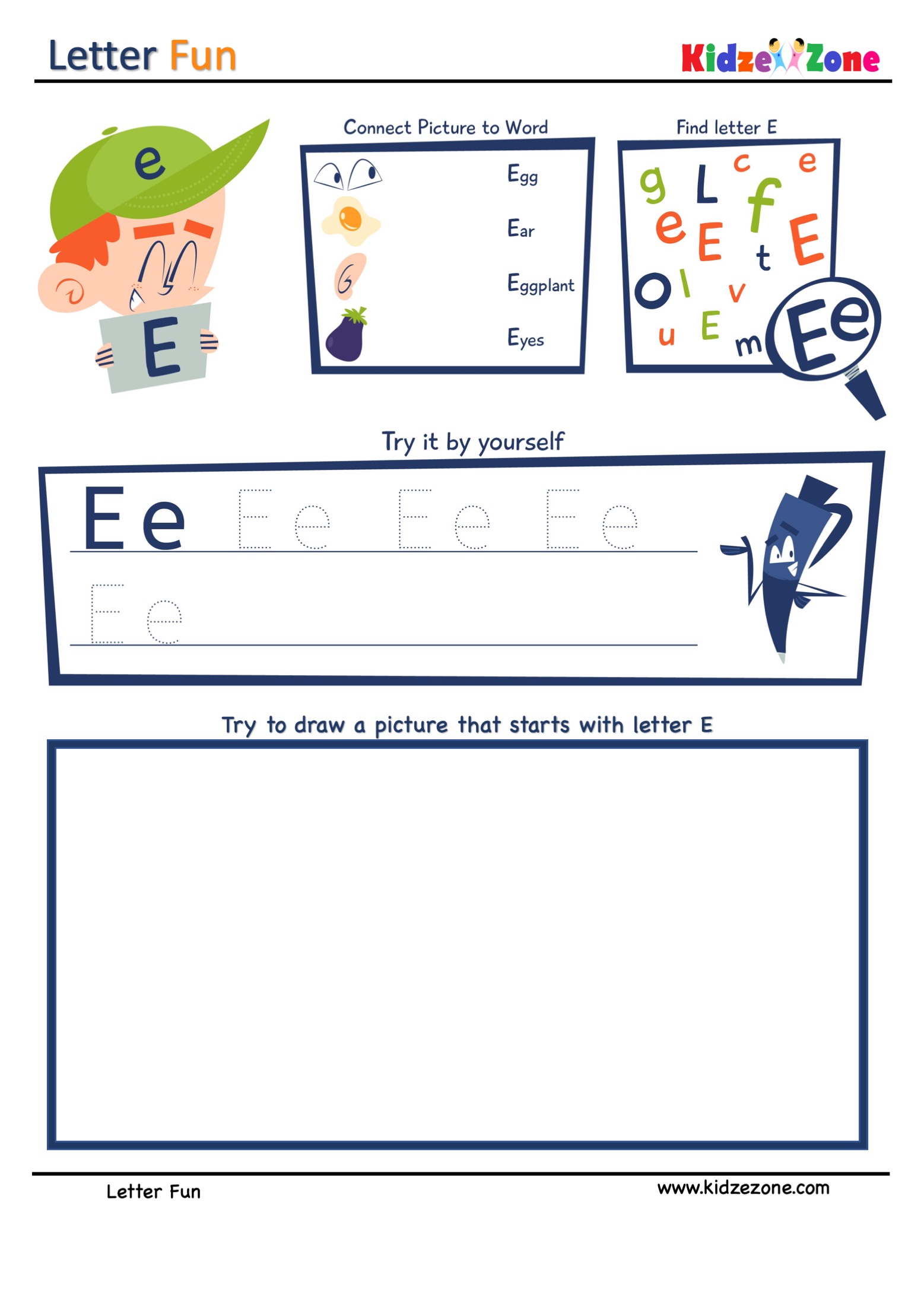 letter-e-super-smart-worksheet-kidzezone