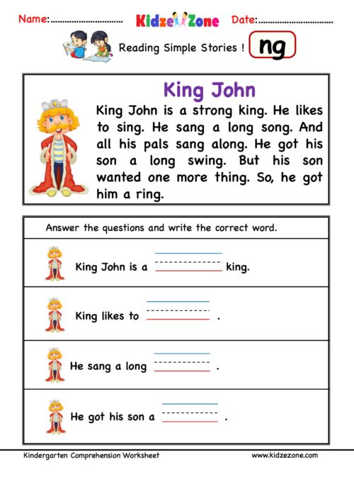 ng word family Reading Comprehension