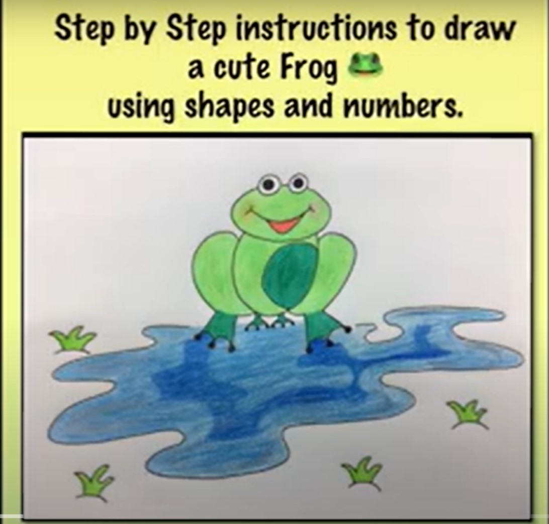 how to draw a frog for kids step by step