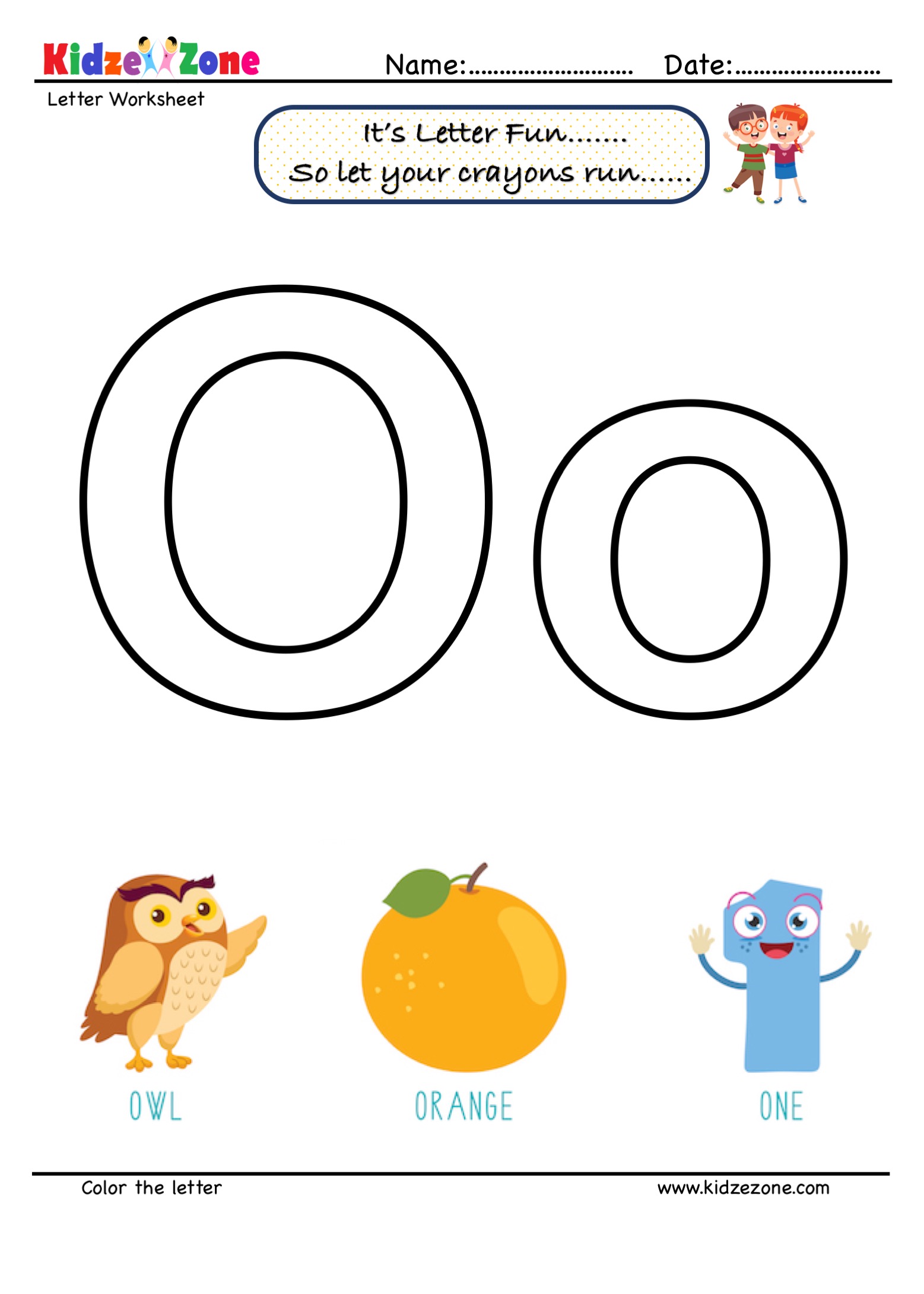 letter o coloring pages preschool